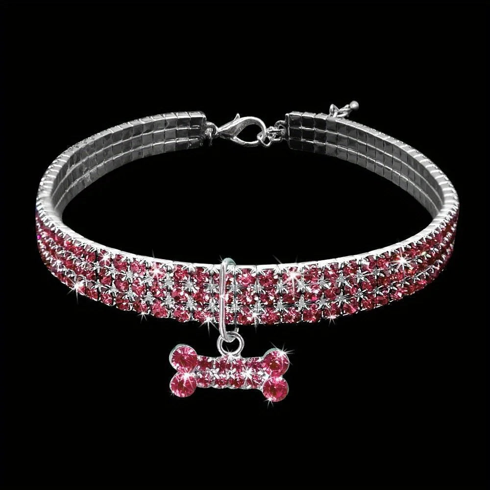 Adjustable Sparkly Necklace for Pets - 50kobo