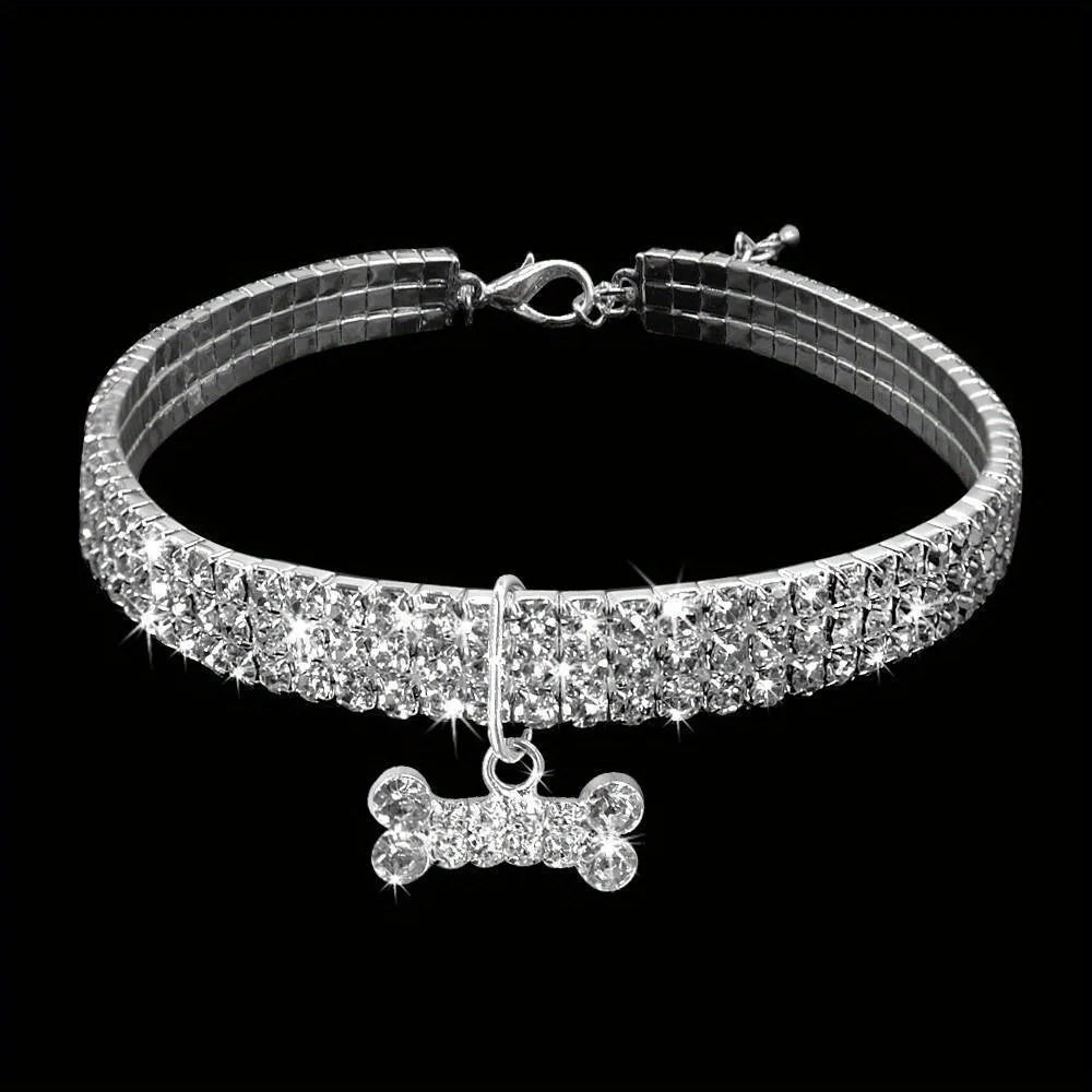 Adjustable Sparkly Necklace for Pets - 50kobo