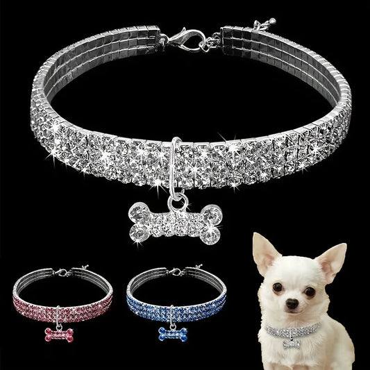 Adjustable Sparkly Necklace for Pets - 50kobo